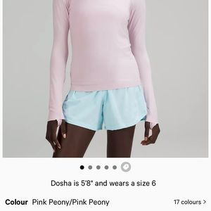 race length pink peony long sleeve swiftly tech